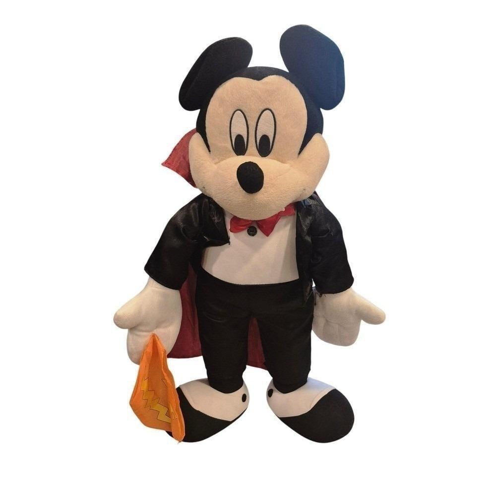 Vintage Disney Mickey Mouse Vampire Plush Halloween Large 24 Inch Spooky Decor